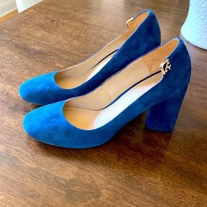 Tory Burch Beautiful blue suede heels- size 9